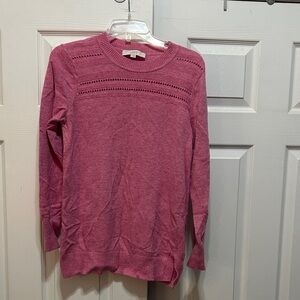 Loft Women's Pink Crew Neck Sweater